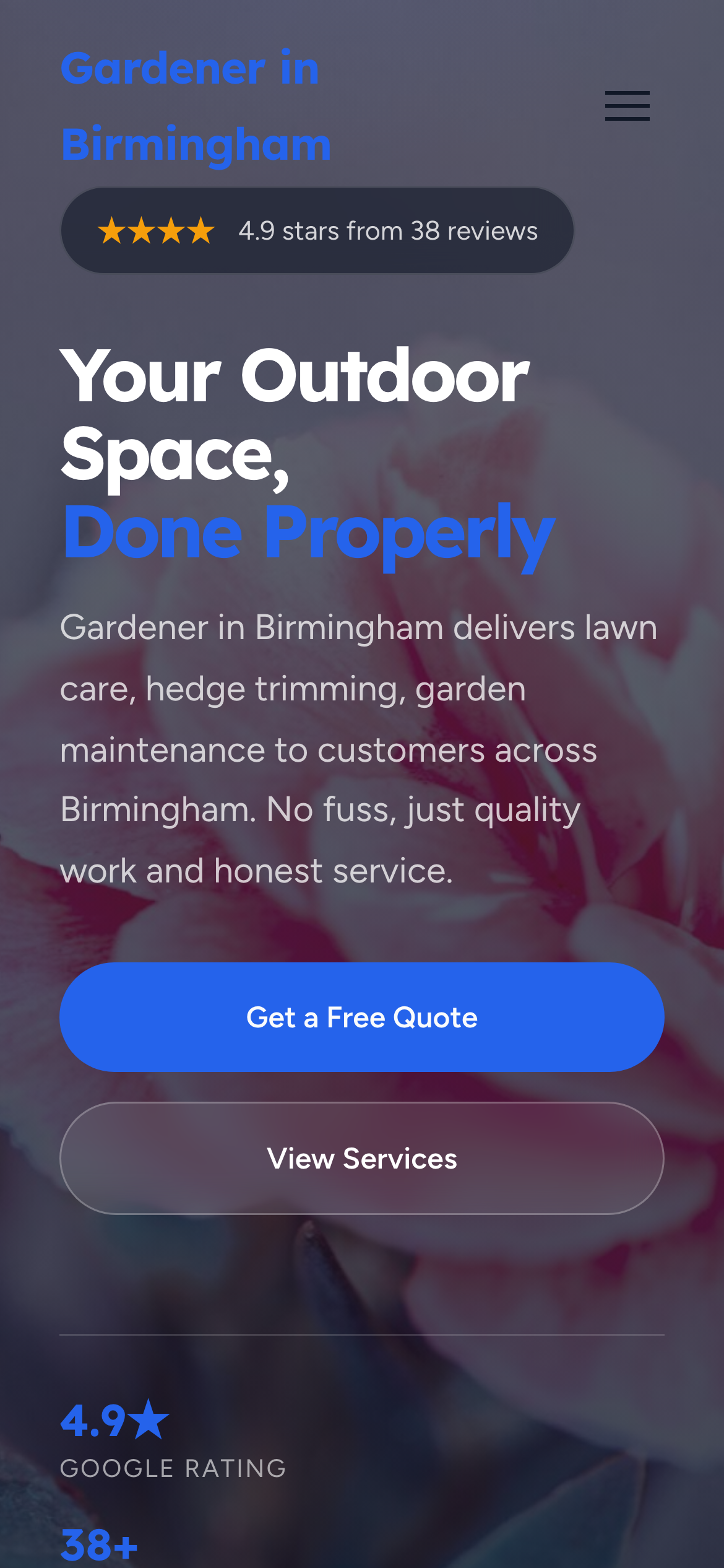 Gardener in Birmingham website