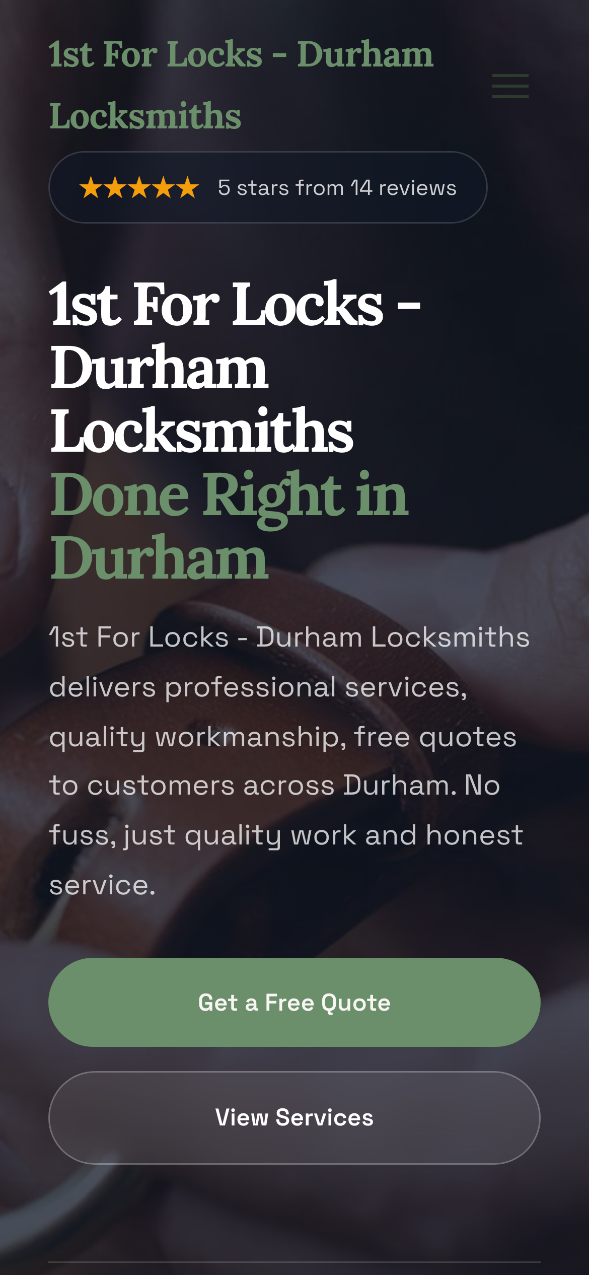 1st for Locks Durham Locksmiths website