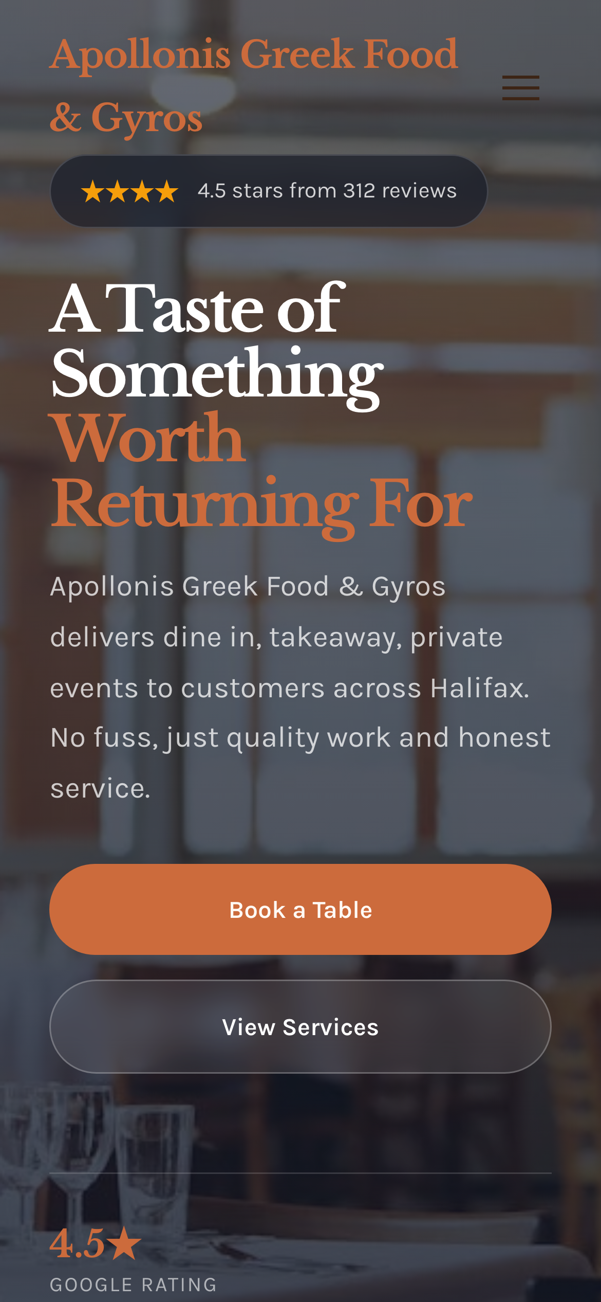 Apollonis Greek Food & Gyros website